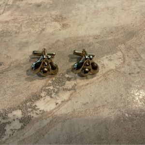 Bowling Ball Pins Cuff Links Silvertone vintage